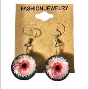 Fashion Jewelry Pale Pink Floral Earrings